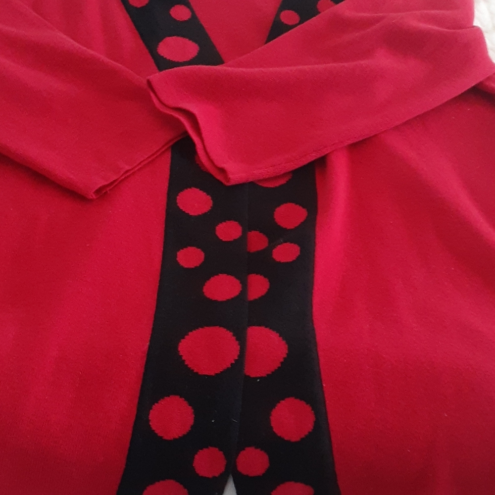 Designers Originals red Bumble Bee cardagan sweater s… - Picture 7 of 12